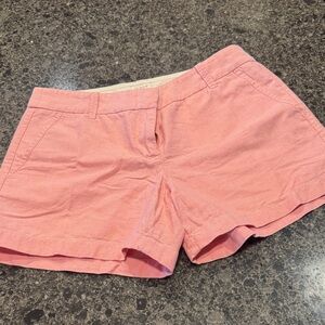 J. Crew Coral Pink Linen-Blend Casual Shorts